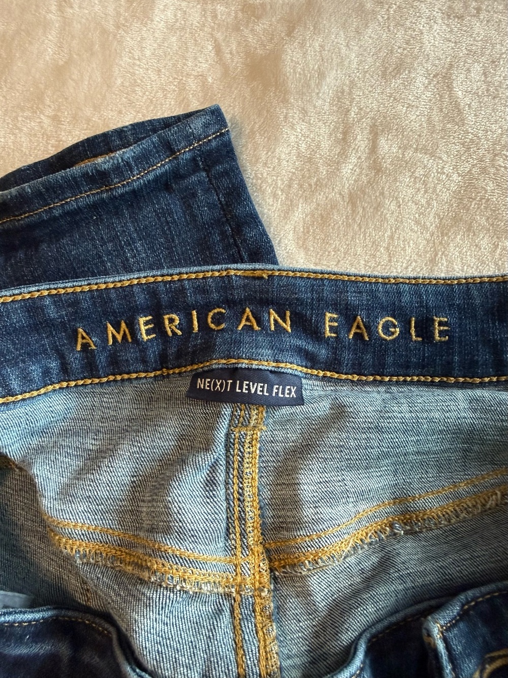 Men’s American Eagle Outfitters Classic Bootcut Dark Blue Jeans - Picture 6 of 7